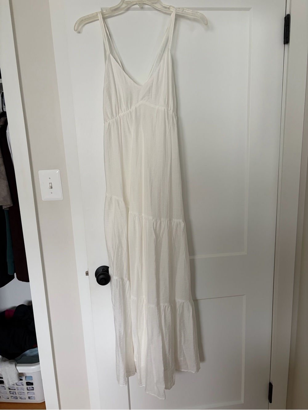 MANGO Cream Maxi Sundress - Lightweight V-Neck